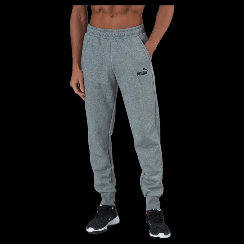 New Puma Ess Logo Pants Fl Cl Medium Gray Heather Grå