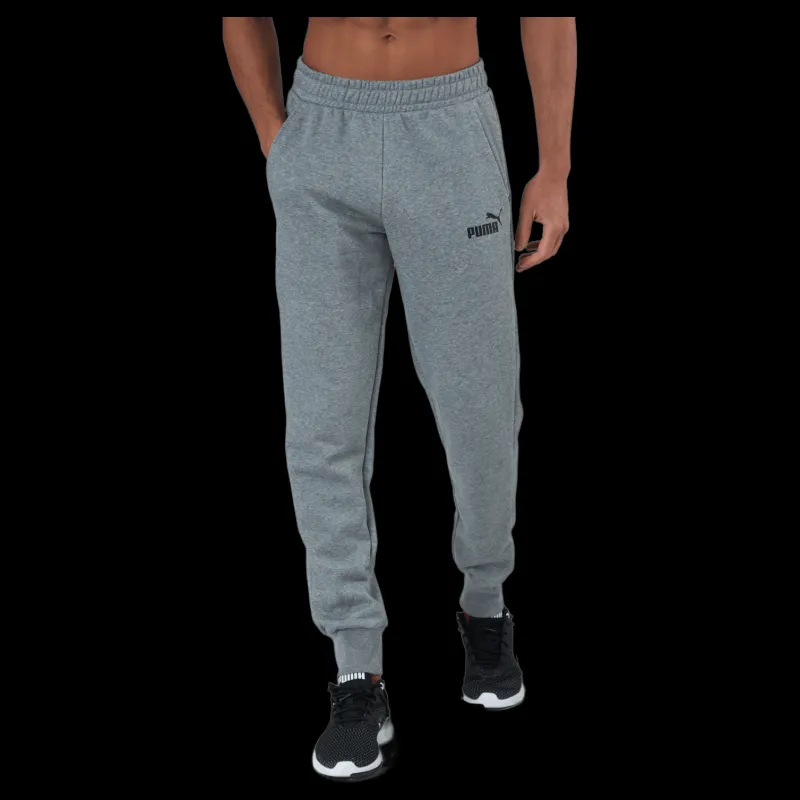 New Puma Ess Logo Pants Fl Cl Medium Gray Heather Grå