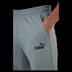 New Puma Ess Logo Pants Fl Cl Medium Gray Heather Grå