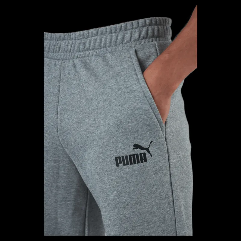 New Puma Ess Logo Pants Fl Cl Medium Gray Heather Grå