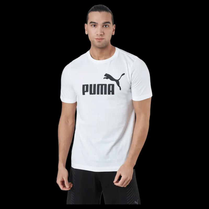 Puma Ess Logo Tee White Vit New