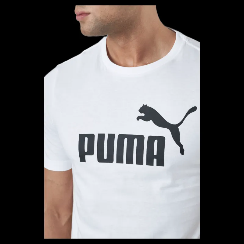 Puma Ess Logo Tee White Vit New