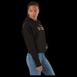 Puma ESS+ Metallic Cropped Hoody TR Black/Gold Svart Best