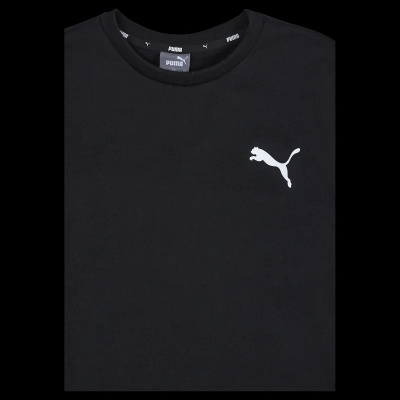 Puma Ess Small Logo Crew Fl Black-cat Svart