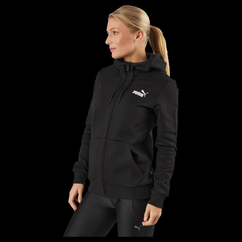 Discount Puma Ess Small Logo Full-zip Hoodie Black Svart