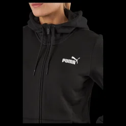 Discount Puma Ess Small Logo Full-zip Hoodie Black Svart