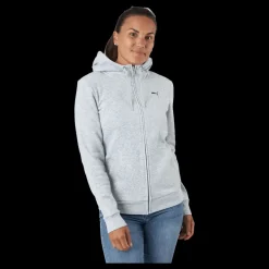 Puma Ess Small Logo Full-zip Hoodie Black Cat Grå Outlet