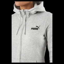 Puma Ess Small Logo Full-zip Hoodie Light Gray Heather Grå Clearance