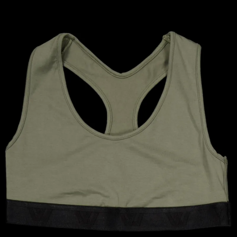 Outlet VXV Label Ess' Sporty Bralette Olive Grön