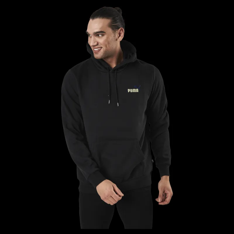 Puma Essential Embroidery Logo Hoodie Fl Black Svart Online