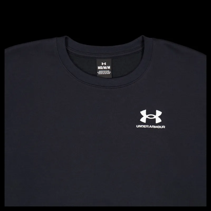 Under Armour Essential Fleece Crew Black Svart Outlet