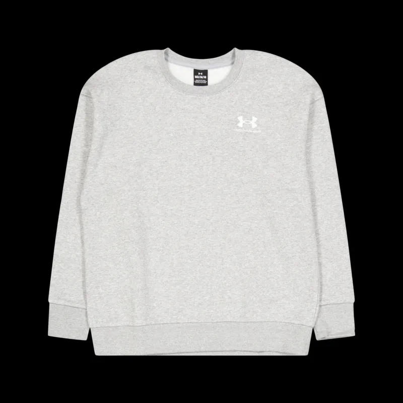 Best Under Armour Essential Fleece Crew Mod Gray Light Heather Grå