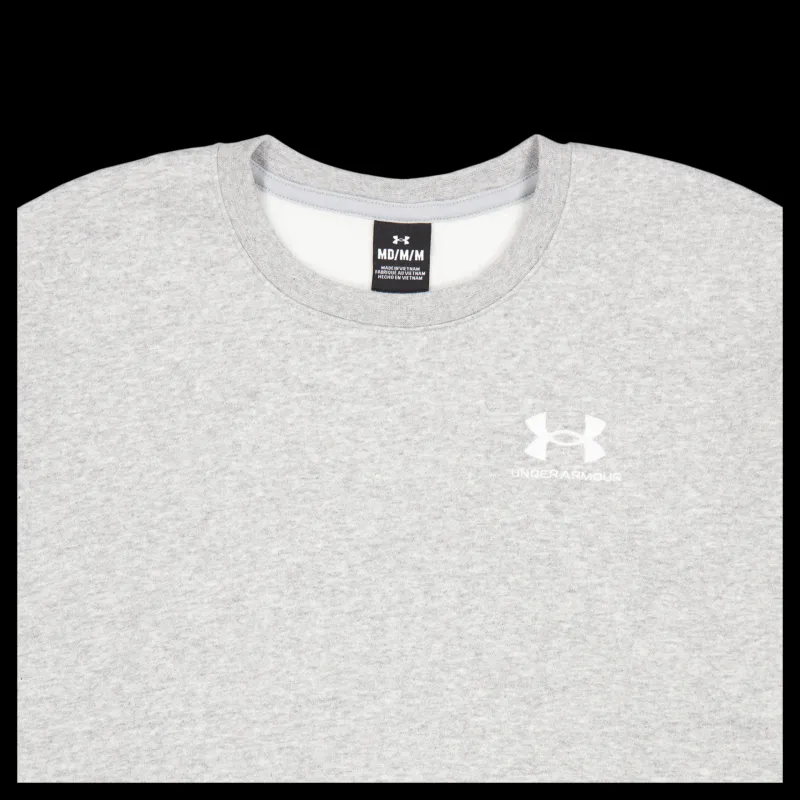 Best Under Armour Essential Fleece Crew Mod Gray Light Heather Grå