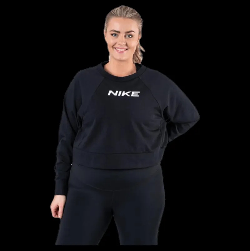Sale Nike Essential Fleece Crew Plus White/Black Svart