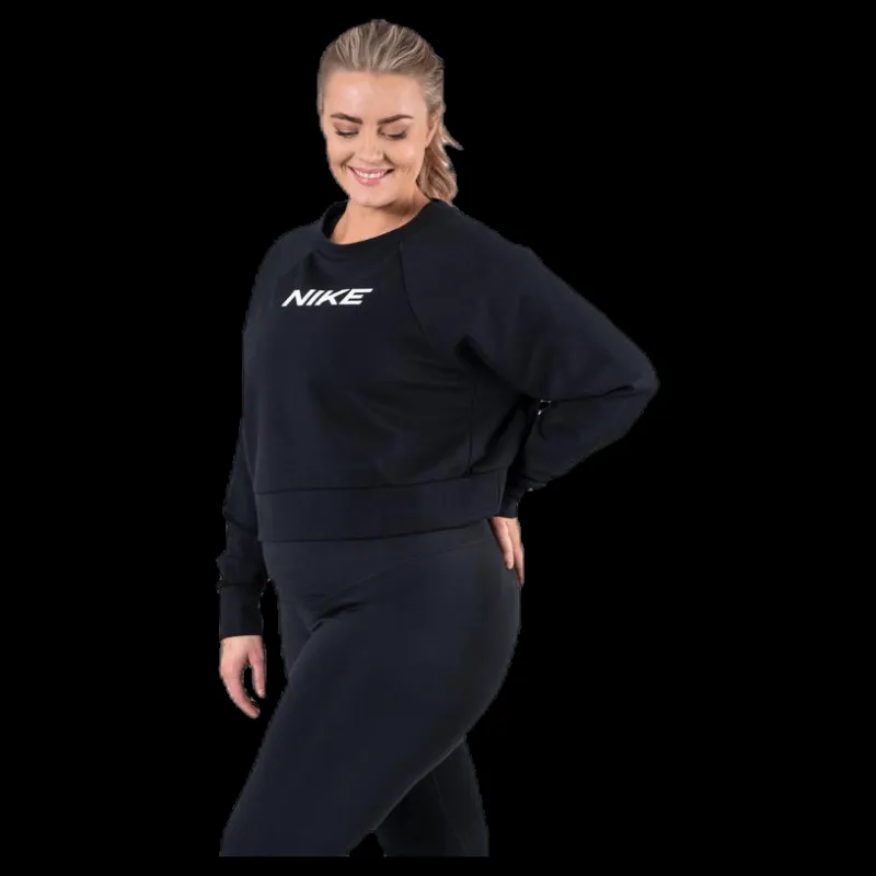Sale Nike Essential Fleece Crew Plus White/Black Svart