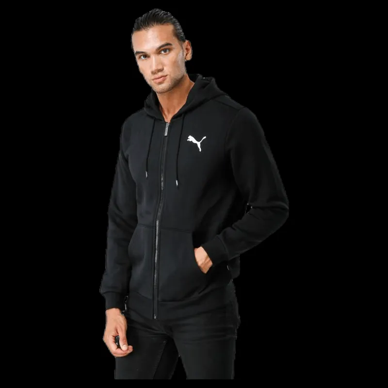 Outlet Puma Essential FZ Hoody Black Svart