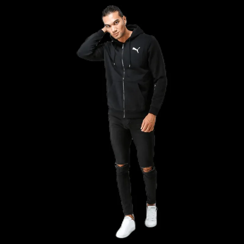 Outlet Puma Essential FZ Hoody Black Svart
