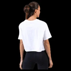 Nike Essential Icon Crop Futura Tee White/Black Vit Best