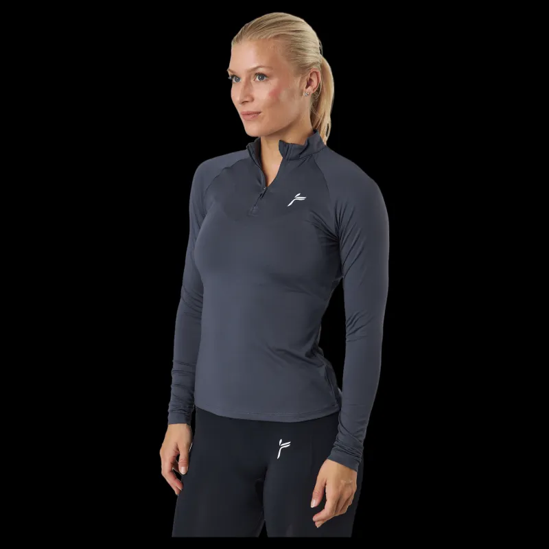 Famme Essential Long Sleeve Dark Grey Blå Outlet