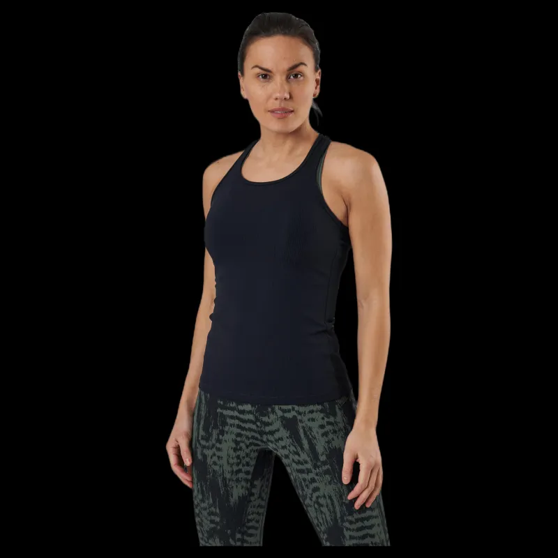 Hot Casall Essential Rib Racerback Black Svart