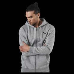 Puma Essential Small Logo Fz Hoodie Fl Grey Grå Online