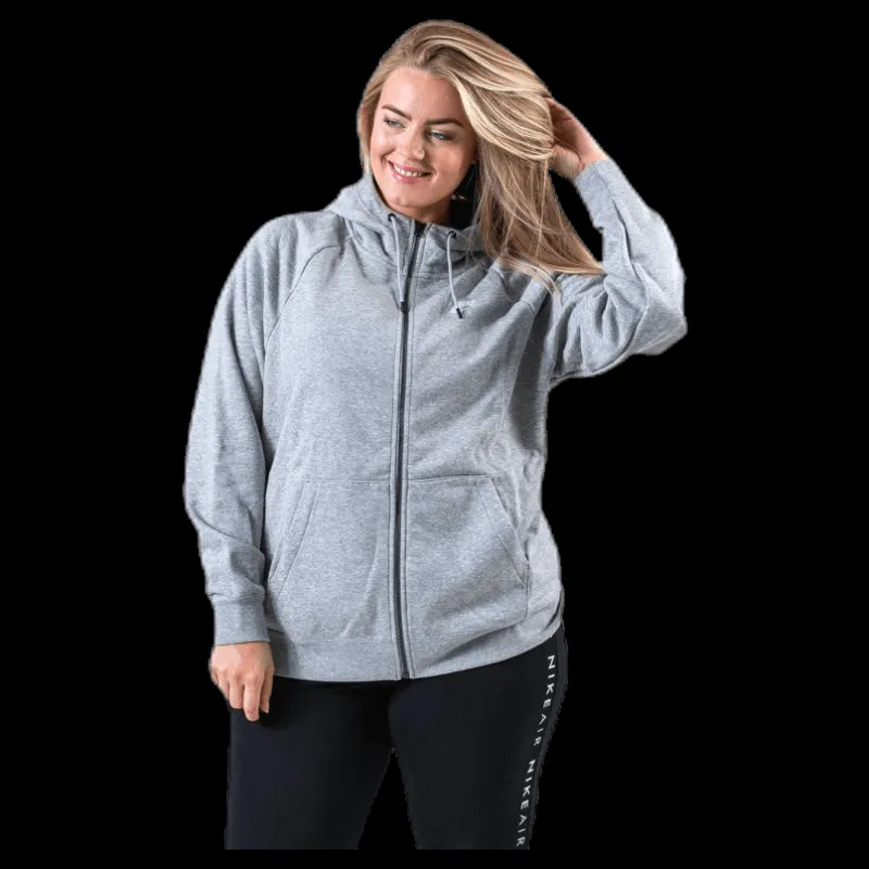 Nike Essential Zip Hoodie Plus Grey Grå New