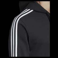 Outlet adidas Essentials 3 Stripes Fullzip French Terry Black / White Svart