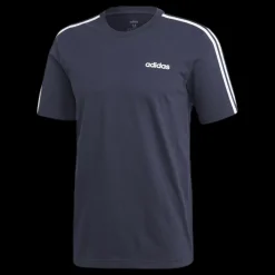 Outlet adidas Essentials 3 Stripes T-Shirt Legend Ink / White Blå och Vit