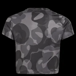 adidas Essentials AEROREADY Seasonal Print Crop T-Shirt Kids Black Svart Clearance