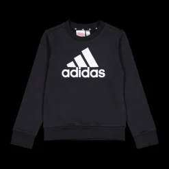 adidas Essentials Big Logo Cotton Sweatshirt Black Svart Best
