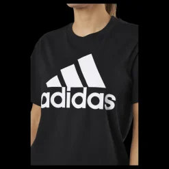 adidas Essentials Boyfriend T-Shirt Black / White Svart New