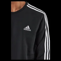New adidas Essentials Fleece 3-Stripes Sweatshirt Black Svart