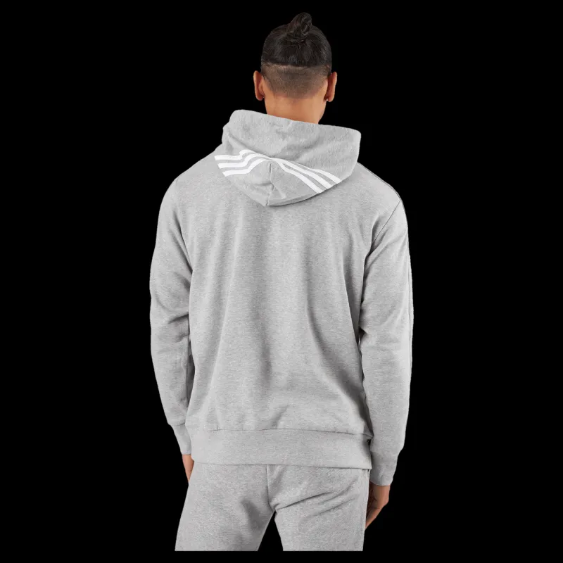 adidas Essentials French Terry 3-Stripes Hoodie Medium Grey Heather Grå Best