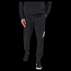 adidas Essentials French Terry Tapered Cuff Logo Joggers Black Svart Clearance