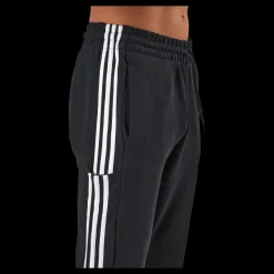 adidas Essentials French Terry Tapered Cuff 3-Stripes Joggers Black Svart New