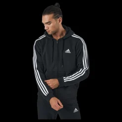 New adidas Essentials Full-Zip Hoodie Black Svart