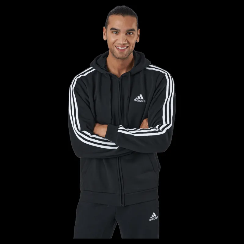 New adidas Essentials Full-Zip Hoodie Black Svart