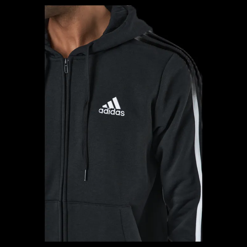New adidas Essentials Full-Zip Hoodie Black Svart