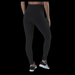 Outlet adidas ESSENTIALS HIGH-WAISTED LOGO LEGGINGS Black / White Svart
