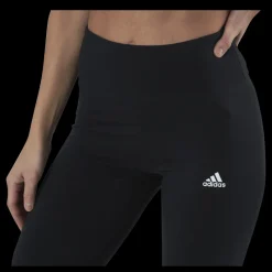 Outlet adidas ESSENTIALS HIGH-WAISTED LOGO LEGGINGS Black / White Svart