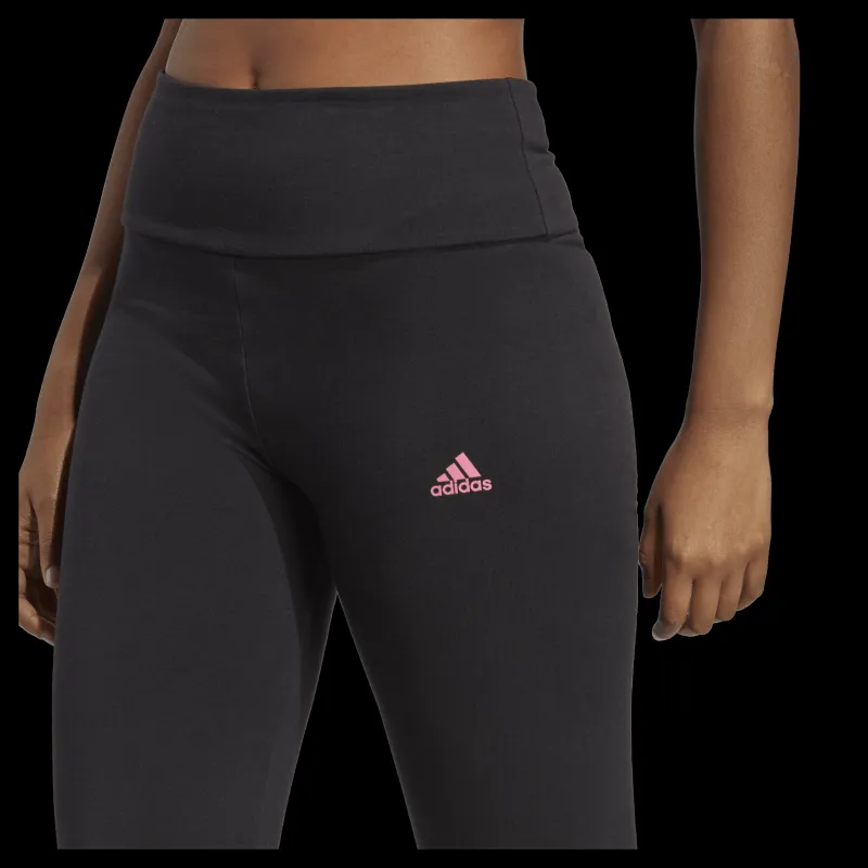 adidas ESSENTIALS HIGH-WAISTED LOGO LEGGINGS Black Svart