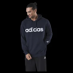 Clearance adidas Essentials Hoodie Legend Ink / White Blå