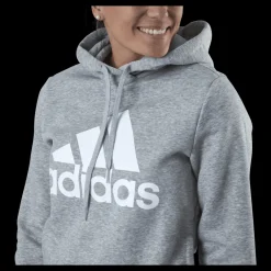 New adidas Essentials Hoodie Medium Grey Heather / White Grå