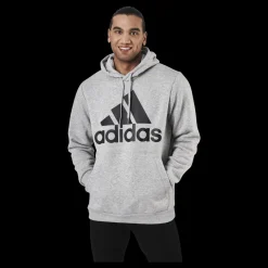 adidas Essentials Hoodie Medium Grey Heather / Black Grå Outlet
