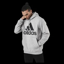 adidas Essentials Hoodie Medium Grey Heather / Black Grå Outlet