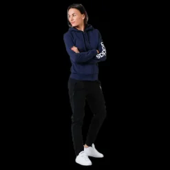 Clearance adidas Essentials Linear Full Zip Hoodie Legend Ink / White Blå
