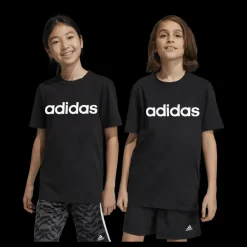Best adidas Essentials Linear Logo Cotton T-Shirt Black / White Svart