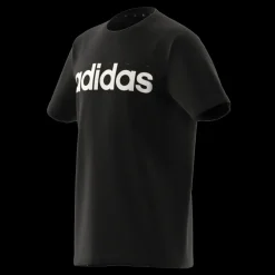 Best adidas Essentials Linear Logo Cotton T-Shirt Black / White Svart