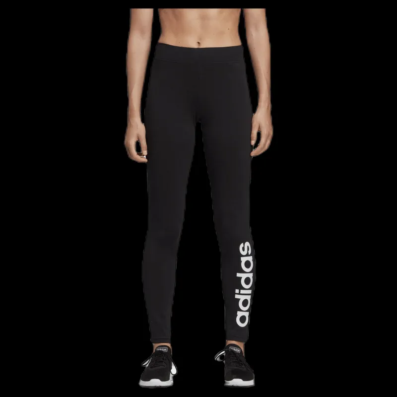 adidas Essentials Linear Tight Black / White Svart Clearance