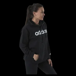 Best adidas Essentials Oversized Hoodie Black / White Svart